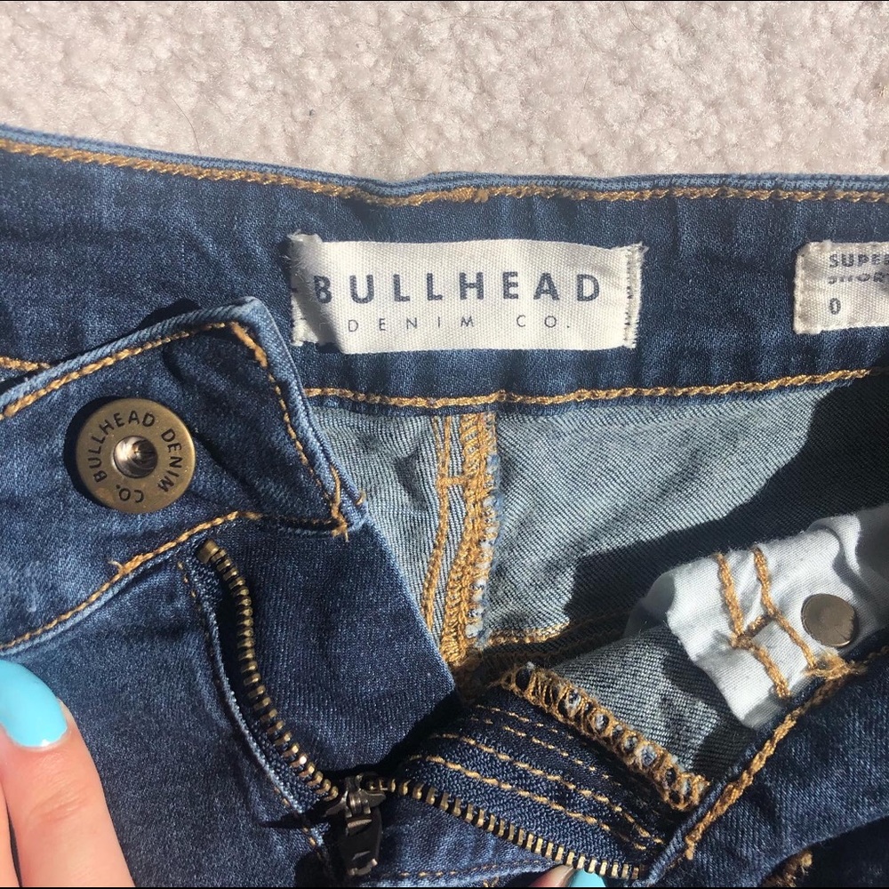BULLHEAD dark wash denim shorts